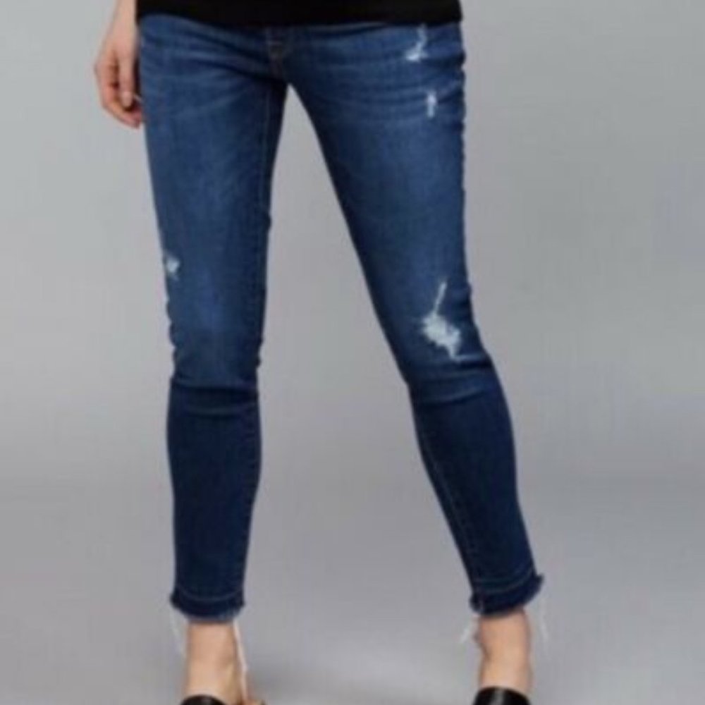 DL1961 Maternity JESS Raw Hem Skinny Ankle Jeans